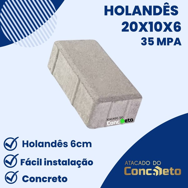 Pavs Holandês 20 x 10 x 6 cm 35 MPA