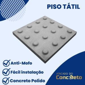 Piso Tátil Alerta Natural 25 x 25 x 6 cm