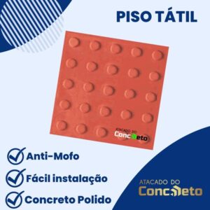 Tátil Alerta Vermelho 25 x 25 x 6 cm